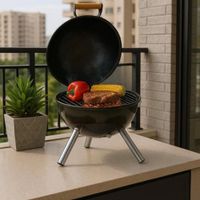 Churrasqueira Portatil de Metal com Tampa ELX50023 - Wincy-5